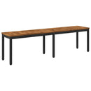 vidaXL Kerti pad 161 x 35 x 45 cm Tömör Akácfa Természetes és Fekete