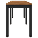 vidaXL Kerti pad 161 x 35 x 45 cm Tömör Akácfa Természetes és Fekete