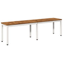 vidaXL Kerti pad 161 x 35 x 45 cm Tömör Akácfa Természetes és Fehér