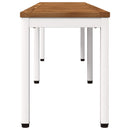 vidaXL Kerti pad 161 x 35 x 45 cm Tömör Akácfa Természetes és Fehér