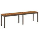vidaXL Kerti pad 161 x 35 x 45 cm Tömör Akácfa Természetes és Kávé