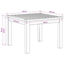 vidaXL Dohányzóasztal Fehér 50 x 48,5 x 36 cm Tömör Akácfa