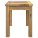 vidaXL Dohányzóasztal Fehér 60,5 x 30 x 36 cm Tömör Akácfa
