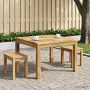 vidaXL Dohányzóasztal Fehér 60 x 60,5 x 36 cm Tömör Akácfa