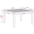 vidaXL Dohányzóasztal Fehér 60 x 60,5 x 36 cm Tömör Akácfa