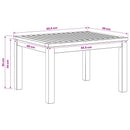 vidaXL Dohányzóasztal Fehér 50 x 60,5 x 36 cm Tömör Akácfa