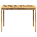 vidaXL Kerti étkezőasztal LAREN Fehérre festett 108,5 x 55 x 75 cm