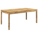 vidaXL Kerti étkezőasztal Fehér 180 x 88,5 x 75 cm Tömör Akácfa