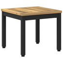 vidaXL Dohányzóasztal Fehér és Fekete 40 x 40,5 x 36 cm Tömör Akácfa
