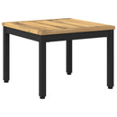 vidaXL Dohányzóasztal Fehér és Fekete 50 x 48,5 x 36 cm Tömör Akácfa