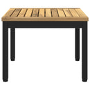 vidaXL Dohányzóasztal Fehér és Fekete 50 x 48,5 x 36 cm Tömör Akácfa