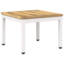 vidaXL Dohányzóasztal Fehér 50 x 48,5 x 36 cm Tömör Akácfa