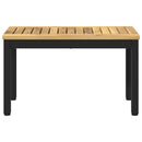vidaXL Dohányzóasztal Fehér és Fekete 60,5 x 30 x 36 cm Tömör Akácfa