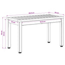 vidaXL Dohányzóasztal Fehér és Fekete 60,5 x 30 x 36 cm Tömör Akácfa