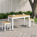 vidaXL Dohányzóasztal Fehér 60,5 x 30 x 36 cm Tömör Akácfa