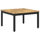 vidaXL Dohányzóasztal Fehér és Fekete 60 x 60,5 x 36 cm Tömör Akácfa
