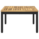 vidaXL Dohányzóasztal Fehér és Fekete 60 x 60,5 x 36 cm Tömör Akácfa