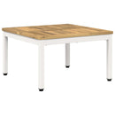 vidaXL Dohányzóasztal Fehér 60 x 60,5 x 36 cm Tömör Akácfa