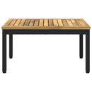 vidaXL Dohányzóasztal Fehér és Fekete 49 x 68,5 x 36 cm Tömör Akácfa