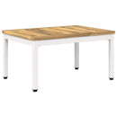 vidaXL Dohányzóasztal Fehér 49 x 68,5 x 36 cm Tömör Akácfa
