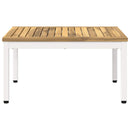 vidaXL Dohányzóasztal Fehér 49 x 68,5 x 36 cm Tömör Akácfa