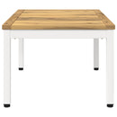 vidaXL Dohányzóasztal Fehér 49 x 68,5 x 36 cm Tömör Akácfa