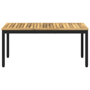 vidaXL Dohányzóasztal Fehér és Fekete 50 x 100,5 x 45 cm Tömör Akácfa