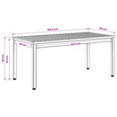 vidaXL Dohányzóasztal Fehér és Fekete 50 x 100,5 x 45 cm Tömör Akácfa