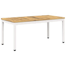 vidaXL Dohányzóasztal Fehér 50 x 100,5 x 45 cm Tömör Akácfa