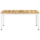 vidaXL Dohányzóasztal Fehér 50 x 100,5 x 45 cm Tömör Akácfa