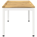 vidaXL Dohányzóasztal Fehér 50 x 100,5 x 45 cm Tömör Akácfa
