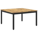 vidaXL Dohányzóasztal Fehér és Fekete 80 x 80,5 x 45 cm Tömör Akácfa