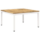 vidaXL Dohányzóasztal Fehér 80 x 80,5 x 45 cm Tömör Akácfa