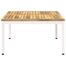 vidaXL Dohányzóasztal Fehér 80 x 80,5 x 45 cm Tömör Akácfa