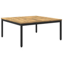 vidaXL Dohányzóasztal Fehér és Fekete 100 x 100,5 x 45 cm Tömör Akácfa