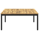 vidaXL Dohányzóasztal Fehér és Fekete 100 x 100,5 x 45 cm Tömör Akácfa