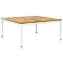 vidaXL Dohányzóasztal Fehér 100 x 100,5 x 45 cm Tömör Akácfa