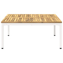 vidaXL Dohányzóasztal Fehér 100 x 100,5 x 45 cm Tömör Akácfa