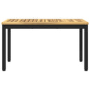 vidaXL Kerti pad 80,5 x 35 x 45 cm Tömör Akácfa Fehér és Fekete