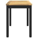 vidaXL Kerti pad 80,5 x 35 x 45 cm Tömör Akácfa Fehér és Fekete