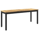 vidaXL Kerti pad 108,5 x 35 x 45 cm Tömör Akácfa Fehér és Fekete