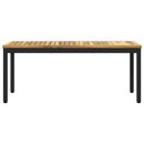 vidaXL Kerti pad 108,5 x 35 x 45 cm Tömör Akácfa Fehér és Fekete