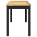 vidaXL Kerti pad 108,5 x 35 x 45 cm Tömör Akácfa Fehér és Fekete