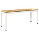 vidaXL Kerti pad 108,5 x 35 x 45 cm Tömör Akácfa Fehér Négyszögletes