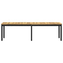 vidaXL Kerti pad 161 x 35 x 45 cm Tömör Akácfa Fehér és Fekete