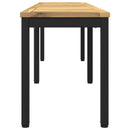 vidaXL Kerti pad 161 x 35 x 45 cm Tömör Akácfa Fehér és Fekete