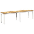 vidaXL Kerti pad 161 x 35 x 45 cm Tömör Akácfa Fehér Négyszögletes