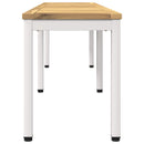 vidaXL Kerti pad 161 x 35 x 45 cm Tömör Akácfa Fehér Négyszögletes