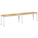 vidaXL Kerti pad 201 x 35 x 45 cm Tömör Akácfa Fehér Négyszögletes