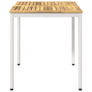 vidaXL Kerti étkezőasztal Fehér 70 x 68,5 x 75 cm Tömör Akácfa